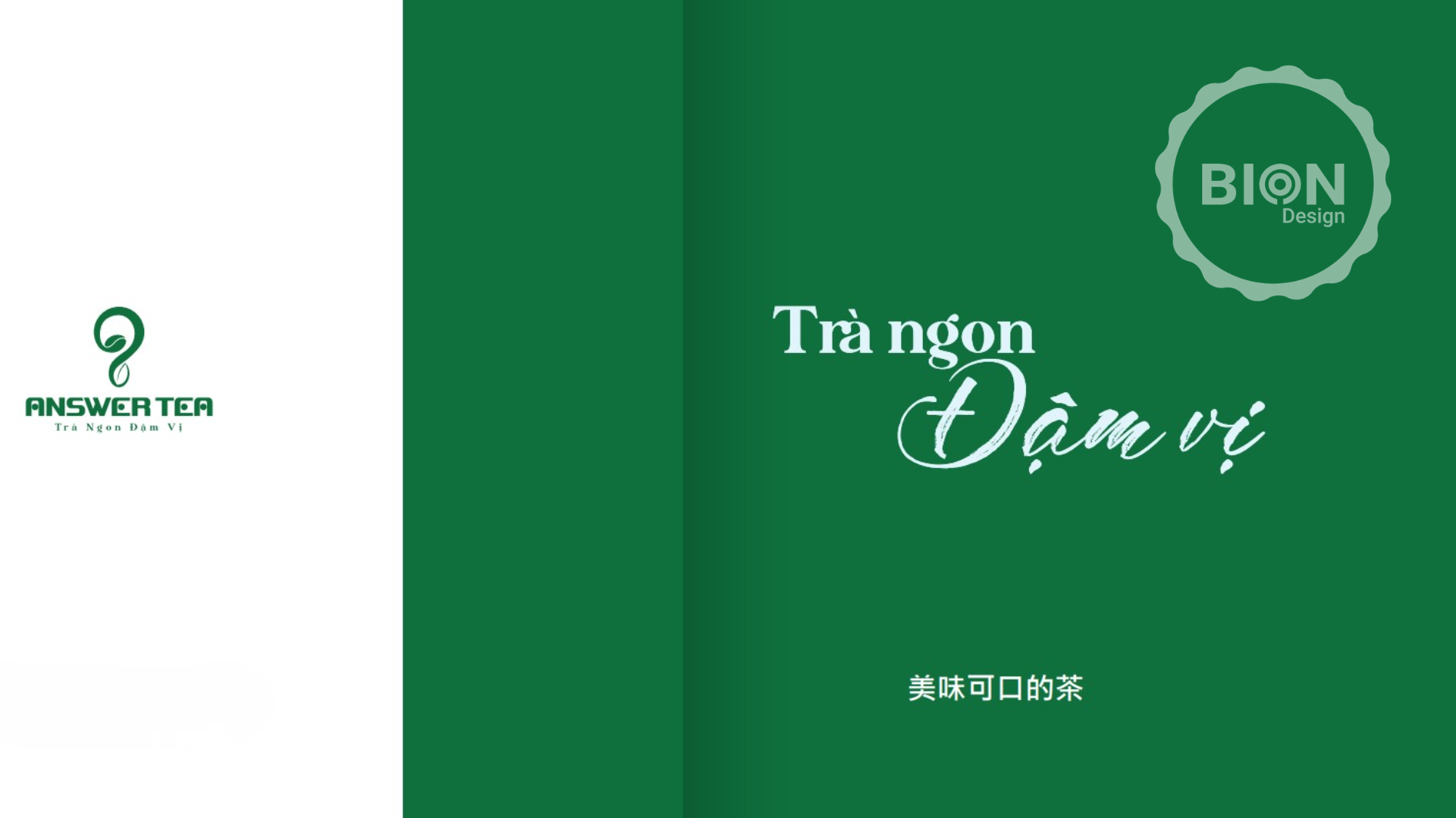 dự án thiết kế nhận diện thương hiêu answer tea