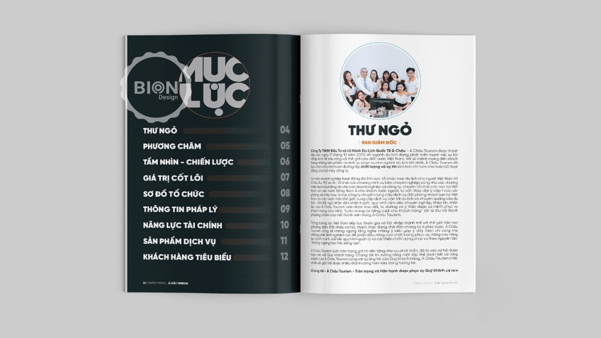 dự án thiết kế hồ sơ năng lực Á Châu